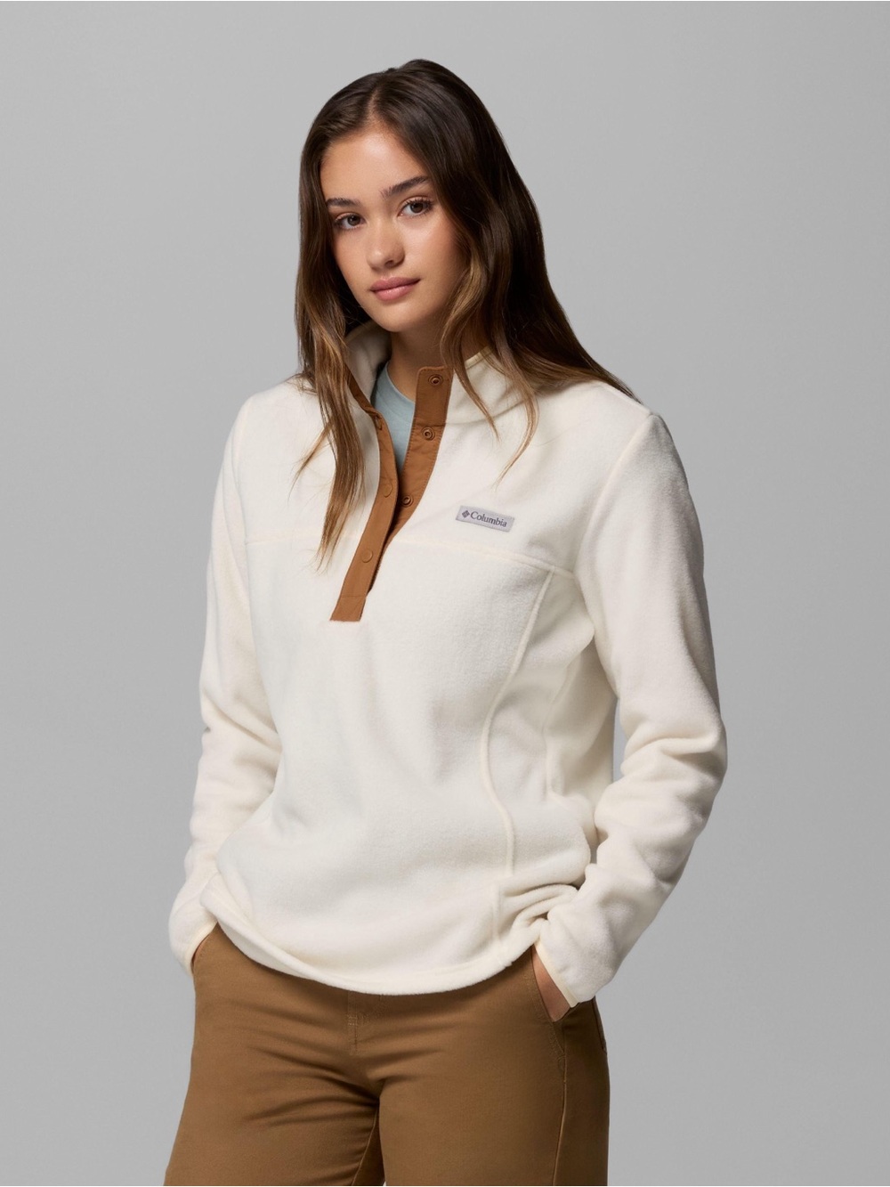 Women's Benton Springs Columbia Half Snap Pullover Fleece Large NWT